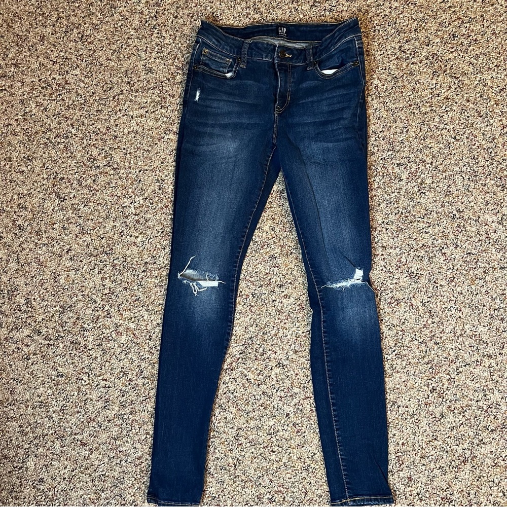 GAP Skinny Distressed blue jeans 29
